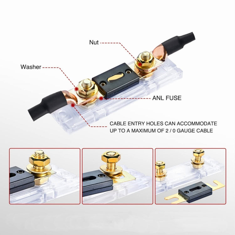 2 in 1 ANL Car Fuse Holder Electrical Protection Insulating Cover, Current:80A - Fuse by PMC Jewellery | Online Shopping South Africa | PMC Jewellery | Buy Now Pay Later Mobicred