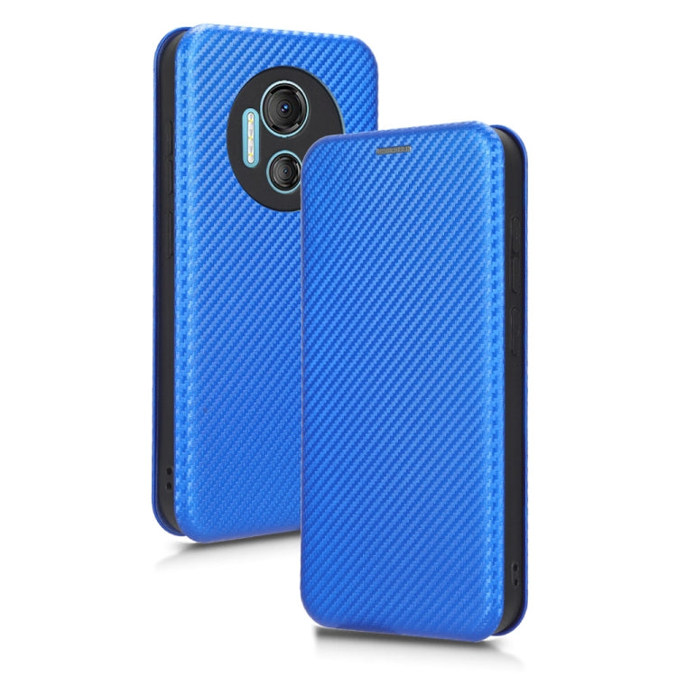 For DOOGEE X97 / X97 Pro Carbon Fiber Texture Flip Leather Phone Case(Blue) - Doogee Cases by PMC Jewellery | Online Shopping South Africa | PMC Jewellery | Buy Now Pay Later Mobicred