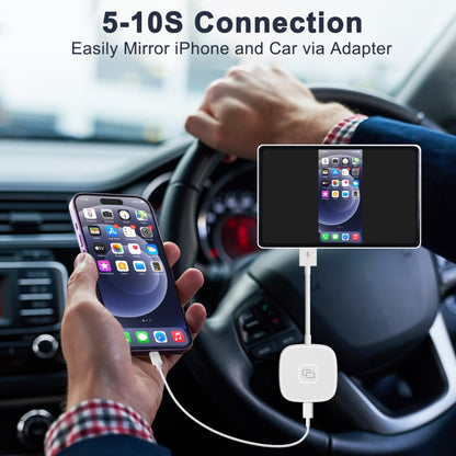 THT-020-7 USB + USB-C / Type-C Carplay Mirror Adapter for iPhone(White) - Terminal connectors by PMC Jewellery | Online Shopping South Africa | PMC Jewellery | Buy Now Pay Later Mobicred