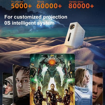 WOWOTO BL01 2.69 inch LCD Display 1280 x 720 HD 100 ANSI Smart LED Projector(EU Plug) - LED Projector by WOWOTO | Online Shopping South Africa | PMC Jewellery | Buy Now Pay Later Mobicred