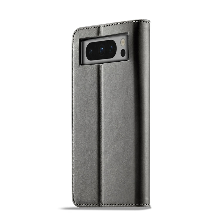 For Google Pixel 8 Pro LC.IMEEKE Calf Texture Horizontal Flip Leather Case(Grey) - Google Cases by LC.IMEEKE | Online Shopping South Africa | PMC Jewellery | Buy Now Pay Later Mobicred