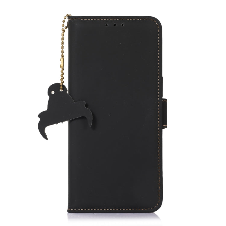 For Samsung Galaxy S24+ 5G Genuine Leather Magnetic RFID Leather Phone Case(Black) - Galaxy S24+ 5G Cases by PMC Jewellery | Online Shopping South Africa | PMC Jewellery | Buy Now Pay Later Mobicred