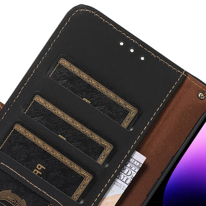 For Samsung Galaxy S24 5G Genuine Leather Magnetic RFID Leather Phone Case(Black) - Galaxy S24 5G Cases by PMC Jewellery | Online Shopping South Africa | PMC Jewellery | Buy Now Pay Later Mobicred