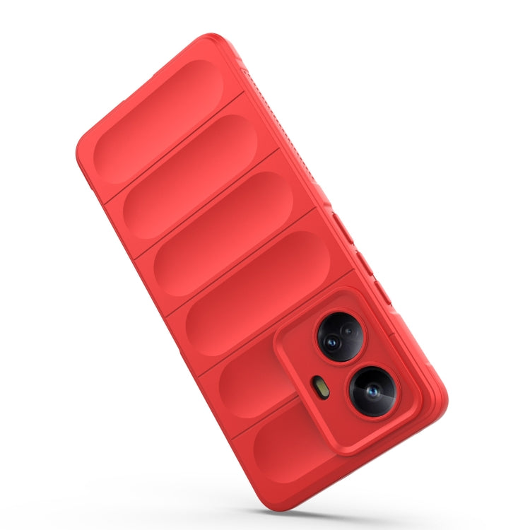 For Realme 10 Pro+ 5G Magic Shield TPU + Flannel Phone Case(Red) - Realme Cases by PMC Jewellery | Online Shopping South Africa | PMC Jewellery