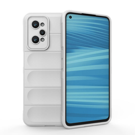 For Realme GT2 Magic Shield TPU + Flannel Phone Case(White) - Realme Cases by PMC Jewellery | Online Shopping South Africa | PMC Jewellery | Buy Now Pay Later Mobicred