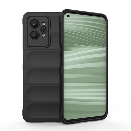 For Realme GT2 Pro Magic Shield TPU + Flannel Phone Case(Black) - Realme Cases by PMC Jewellery | Online Shopping South Africa | PMC Jewellery | Buy Now Pay Later Mobicred