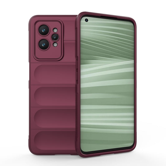 For Realme GT2 Pro Magic Shield TPU + Flannel Phone Case(Wine Red) - Realme Cases by PMC Jewellery | Online Shopping South Africa | PMC Jewellery | Buy Now Pay Later Mobicred
