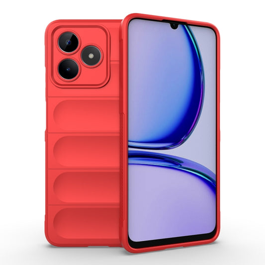 For Realme C53 4G Magic Shield TPU + Flannel Phone Case(Red) - Realme Cases by PMC Jewellery | Online Shopping South Africa | PMC Jewellery | Buy Now Pay Later Mobicred