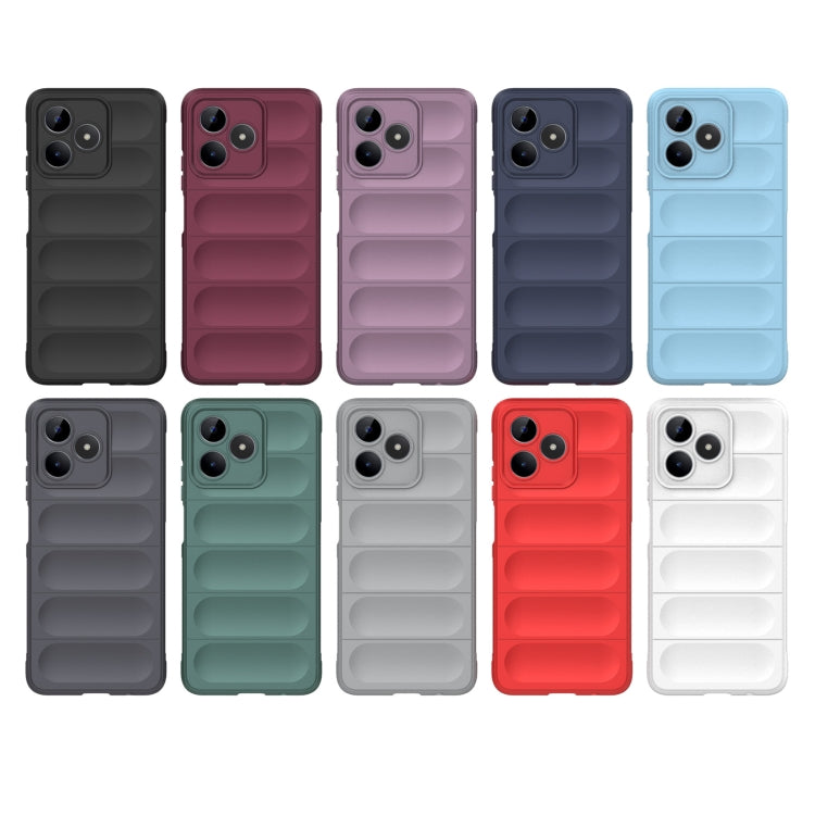 For Realme C53 4G Magic Shield TPU + Flannel Phone Case(Grey) - Realme Cases by PMC Jewellery | Online Shopping South Africa | PMC Jewellery | Buy Now Pay Later Mobicred