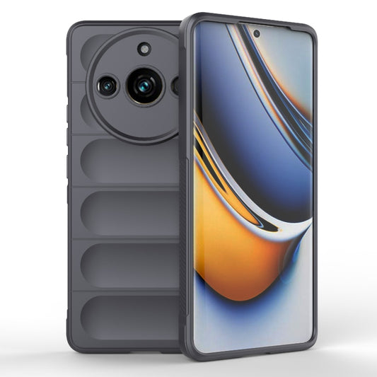 For Realme 11 Pro 5G/11 Pro+ 5G Magic Shield TPU + Flannel Phone Case(Dark Grey) - Realme Cases by PMC Jewellery | Online Shopping South Africa | PMC Jewellery | Buy Now Pay Later Mobicred