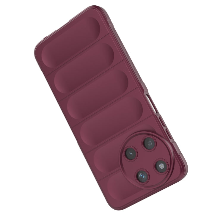 For Realme 11 4G Global Magic Shield TPU + Flannel Phone Case(Wine Red) - Realme Cases by PMC Jewellery | Online Shopping South Africa | PMC Jewellery | Buy Now Pay Later Mobicred