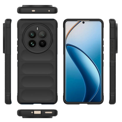 For Realme 12 Pro 5G / 12 Pro+ Magic Shield TPU + Flannel Phone Case(Black) - Realme Cases by PMC Jewellery | Online Shopping South Africa | PMC Jewellery | Buy Now Pay Later Mobicred