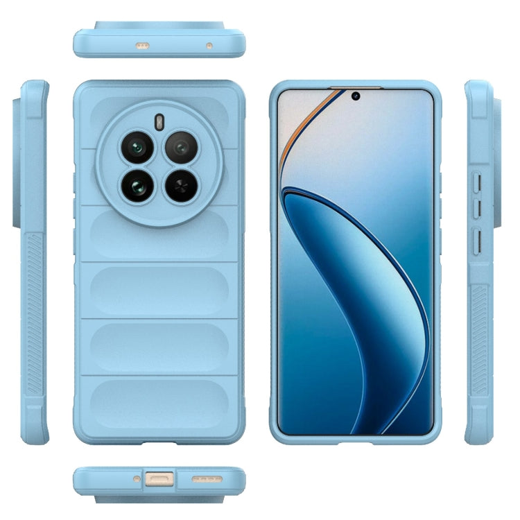 For Realme 12 Pro 5G / 12 Pro+ Magic Shield TPU + Flannel Phone Case(Light Blue) - Realme Cases by PMC Jewellery | Online Shopping South Africa | PMC Jewellery | Buy Now Pay Later Mobicred