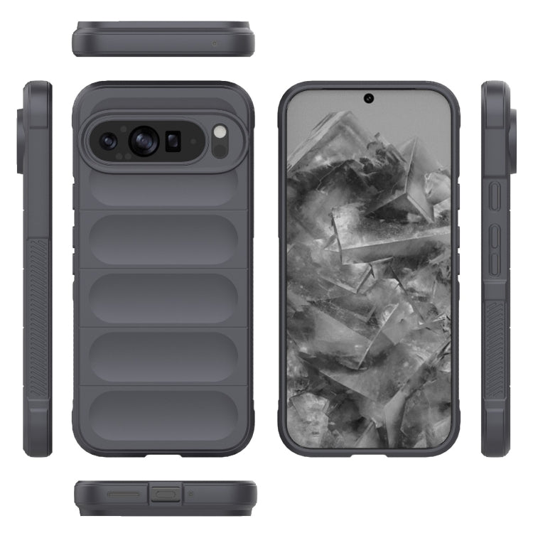 For Google Pixel 9 Pro XL 5G Magic Shield TPU + Flannel Phone Case(Dark Grey) - Google Cases by PMC Jewellery | Online Shopping South Africa | PMC Jewellery | Buy Now Pay Later Mobicred