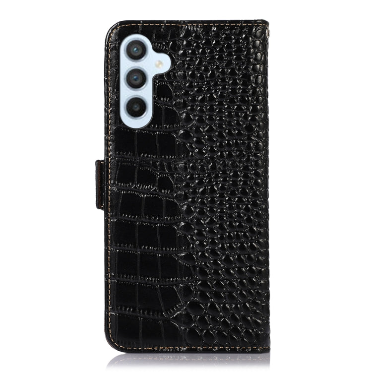 For Samsung Galaxy S24 Crocodile Top Layer Cowhide Leather Phone Case(Black) - Galaxy Phone Cases by PMC Jewellery | Online Shopping South Africa | PMC Jewellery | Buy Now Pay Later Mobicred