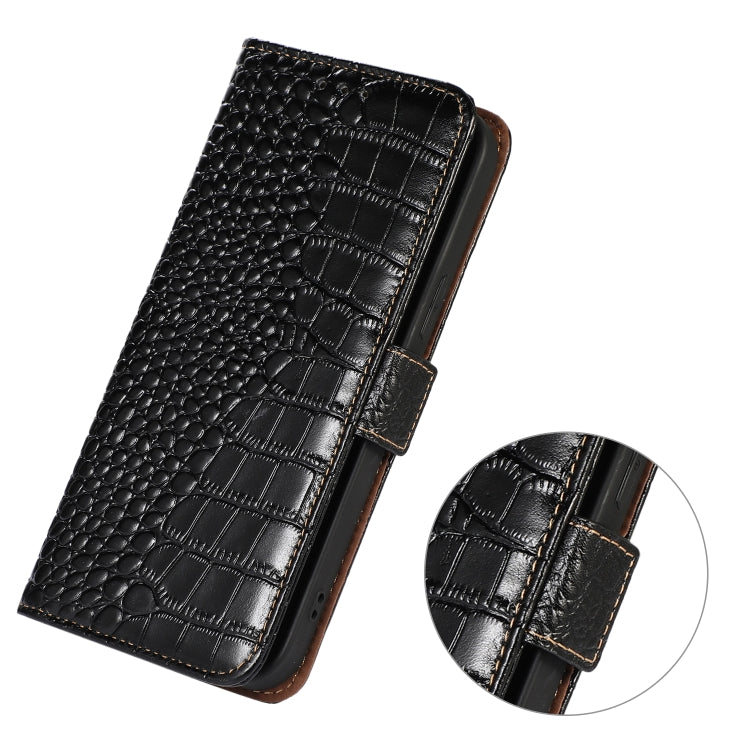 For Samsung Galaxy S24 Crocodile Top Layer Cowhide Leather Phone Case(Black) - Galaxy Phone Cases by PMC Jewellery | Online Shopping South Africa | PMC Jewellery | Buy Now Pay Later Mobicred