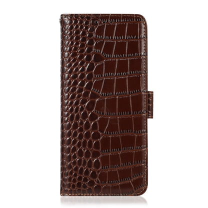 For Samsung Galaxy S24 Crocodile Top Layer Cowhide Leather Phone Case(Brown) - Galaxy Phone Cases by PMC Jewellery | Online Shopping South Africa | PMC Jewellery | Buy Now Pay Later Mobicred