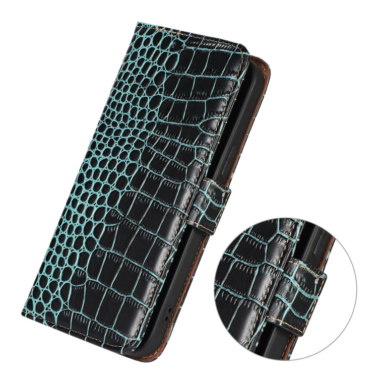 For Samsung Galaxy S24 Ultra Crocodile Top Layer Cowhide Leather Phone Case(Green) - Galaxy Phone Cases by PMC Jewellery | Online Shopping South Africa | PMC Jewellery | Buy Now Pay Later Mobicred