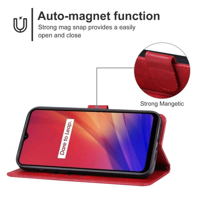 For Realme C65 Leather Phone Case(Red) - Realme Cases by PMC Jewellery | Online Shopping South Africa | PMC Jewellery | Buy Now Pay Later Mobicred