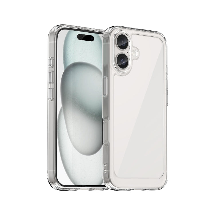 For iPhone 16 Plus Colorful Series Acrylic + TPU Phone Case(Transparent) - iPhone 16 Plus Cases by PMC Jewellery | Online Shopping South Africa | PMC Jewellery | Buy Now Pay Later Mobicred