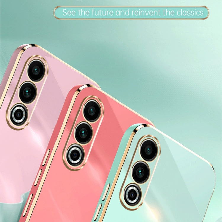 For Meizu 20 5G XINLI Straight Edge 6D Electroplate TPU Phone Case(Mint Green) - Meizu by XINLI | Online Shopping South Africa | PMC Jewellery | Buy Now Pay Later Mobicred