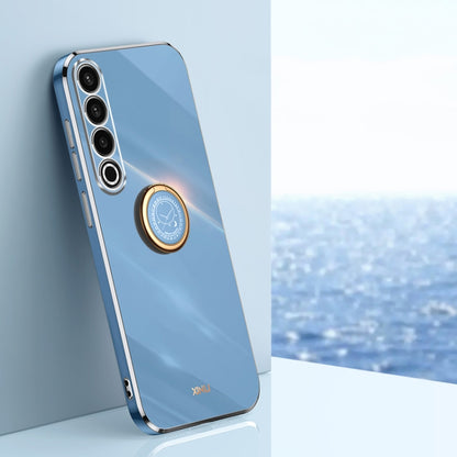 For Meizu 20 Pro 5G XINLI Straight Edge 6D Electroplate TPU Phone Case with Ring Holder(Celestial Blue) - Meizu by XINLI | Online Shopping South Africa | PMC Jewellery | Buy Now Pay Later Mobicred