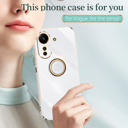 For Xiaomi Redmi 13C 4G XINLI Straight Edge 6D Electroplate TPU Phone Case with Ring Holder(Celestial Blue) - 13C Cases by XINLI | Online Shopping South Africa | PMC Jewellery | Buy Now Pay Later Mobicred