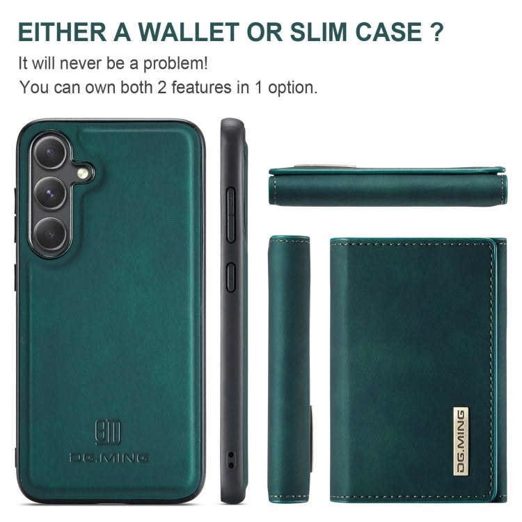 For Samsung Galaxy S24+ 5G DG.MING M1 Series 3-Fold Multi Card Wallet + Magnetic Phone Case(Green) - Galaxy S24+ 5G Cases by DG.MING | Online Shopping South Africa | PMC Jewellery | Buy Now Pay Later Mobicred