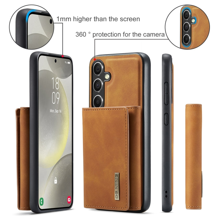 For Samsung Galaxy S24+ 5G DG.MING M1 Series 3-Fold Multi Card Wallet + Magnetic Phone Case(Brown) - Galaxy S24+ 5G Cases by DG.MING | Online Shopping South Africa | PMC Jewellery | Buy Now Pay Later Mobicred