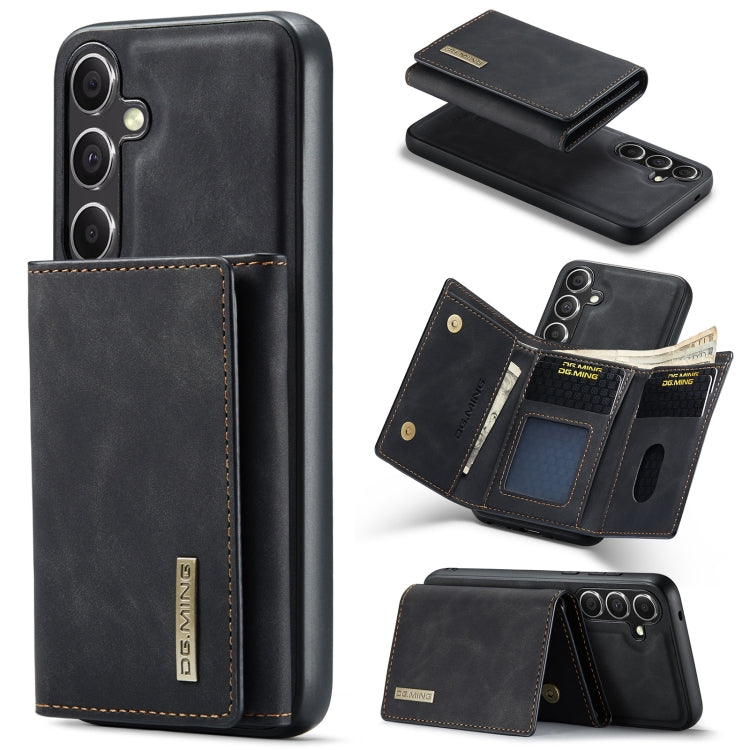 For Samsung Galaxy S24+ 5G DG.MING M1 Series 3-Fold Multi Card Wallet + Magnetic Phone Case(Black) - Galaxy S24+ 5G Cases by DG.MING | Online Shopping South Africa | PMC Jewellery | Buy Now Pay Later Mobicred