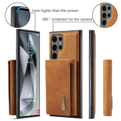 For Samsung Galaxy S24 Ultra 5G DG.MING M1 Series 3-Fold Multi Card Wallet + Magnetic Phone Case(Brown) - Galaxy S24 Ultra 5G Cases by DG.MING | Online Shopping South Africa | PMC Jewellery | Buy Now Pay Later Mobicred