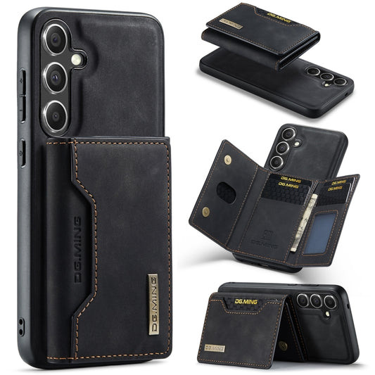 For Samsung Galaxy S24 5G DG.MING M2 Series 3-Fold Multi Card Bag + Magnetic Phone Case(Black) - Galaxy S24 5G Cases by DG.MING | Online Shopping South Africa | PMC Jewellery | Buy Now Pay Later Mobicred