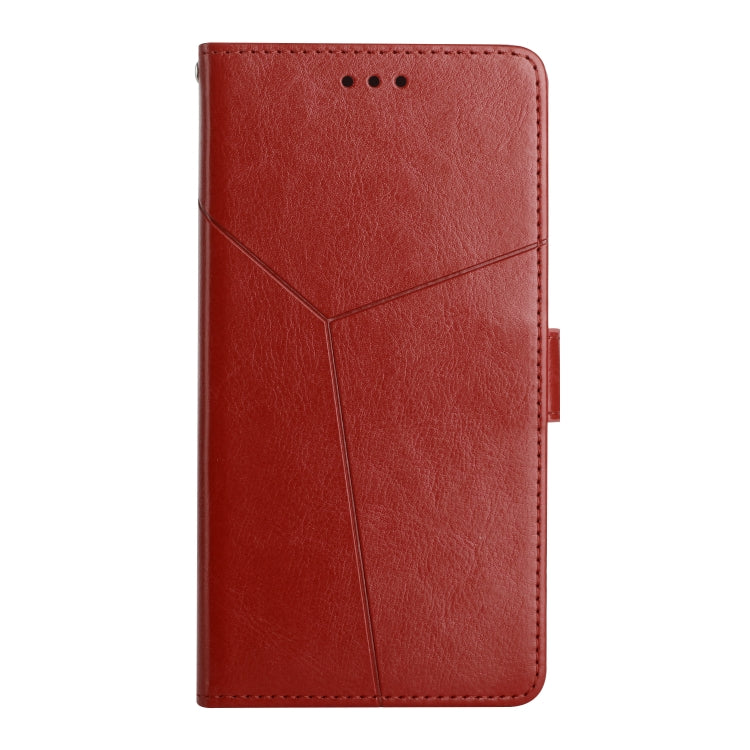 For Xiaomi 14 Y-shaped Pattern Flip Leather Phone Case(Brown) - 14 Cases by PMC Jewellery | Online Shopping South Africa | PMC Jewellery | Buy Now Pay Later Mobicred