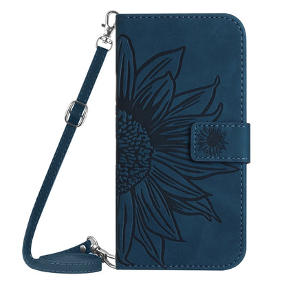 For Xiaomi 14 Pro Skin Feel Sun Flower Embossed Flip Leather Phone Case with Lanyard(Inky Blue) - 14 Pro Cases by PMC Jewellery | Online Shopping South Africa | PMC Jewellery | Buy Now Pay Later Mobicred