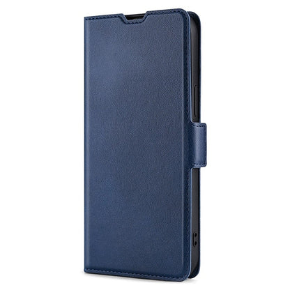 For Huawei Pura 70 Ultra-thin Voltage Side Buckle Horizontal Flip Leather Phone Case(Blue) - Huawei Cases by PMC Jewellery | Online Shopping South Africa | PMC Jewellery | Buy Now Pay Later Mobicred