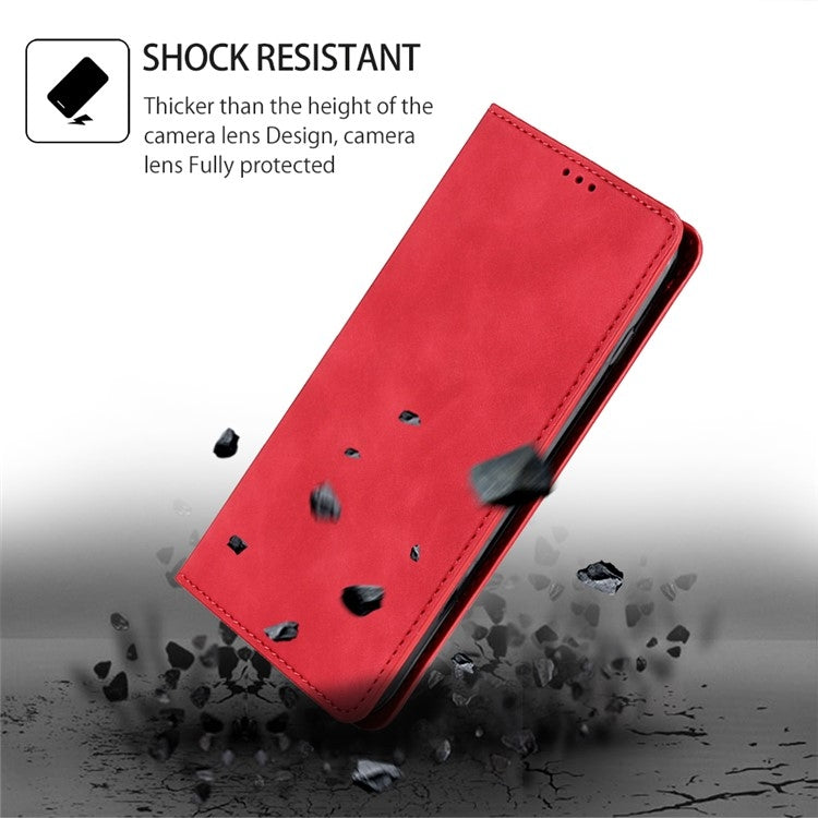 For Xiaomi Redmi 13C Skin Feel Magnetic Leather Phone Case(Red) - 13C Cases by PMC Jewellery | Online Shopping South Africa | PMC Jewellery | Buy Now Pay Later Mobicred