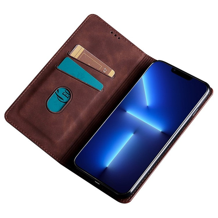 For Huawei Pura 70 Pro / Pro+ Skin Feel Magnetic Leather Phone Case(Dark Brown) - Huawei Cases by PMC Jewellery | Online Shopping South Africa | PMC Jewellery | Buy Now Pay Later Mobicred