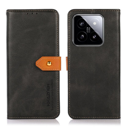 For Xiaomi 14 KHAZNEH Cowhide Texture Flip Leather Phone Case(Black) - 14 Cases by PMC Jewellery | Online Shopping South Africa | PMC Jewellery | Buy Now Pay Later Mobicred