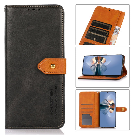 For Xiaomi Redmi Note 13 Pro+ 5G Global KHAZNEH Cowhide Texture Flip Leather Phone Case(Black) - Note 13 Pro+ Cases by PMC Jewellery | Online Shopping South Africa | PMC Jewellery | Buy Now Pay Later Mobicred