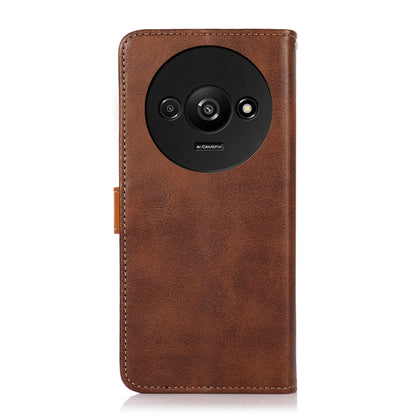 For Xiaomi Redmi A3 KHAZNEH Cowhide Texture Flip Leather Phone Case(Brown) - Xiaomi Cases by PMC Jewellery | Online Shopping South Africa | PMC Jewellery | Buy Now Pay Later Mobicred