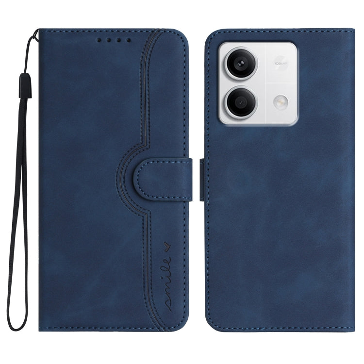 For Xiaomi Redmi Note 13 4G Heart Pattern Skin Feel Leather Phone Case(Royal Blue) - Note 13 Cases by PMC Jewellery | Online Shopping South Africa | PMC Jewellery | Buy Now Pay Later Mobicred