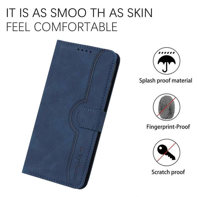 For Xiaomi Redmi Note 13 4G Heart Pattern Skin Feel Leather Phone Case(Royal Blue) - Note 13 Cases by PMC Jewellery | Online Shopping South Africa | PMC Jewellery | Buy Now Pay Later Mobicred