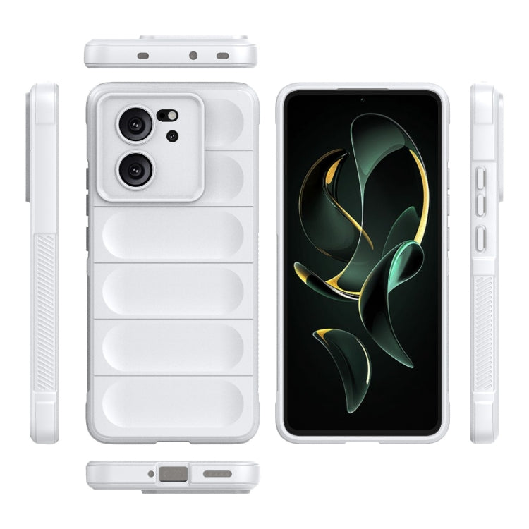 For Xiaomi Redmi K60 Ultra Magic Shield TPU + Flannel Phone Case(White) - Redmi K60 Ultra Cases by PMC Jewellery | Online Shopping South Africa | PMC Jewellery | Buy Now Pay Later Mobicred