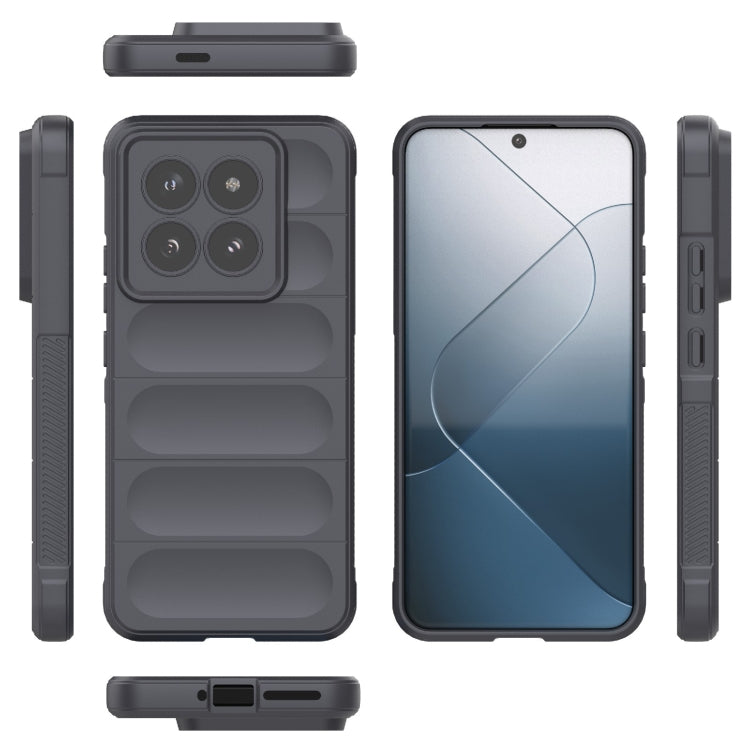 For Xiaomi 14 Pro 5G Magic Shield TPU + Flannel Phone Case(Dark Grey) - 14 Pro Cases by PMC Jewellery | Online Shopping South Africa | PMC Jewellery | Buy Now Pay Later Mobicred