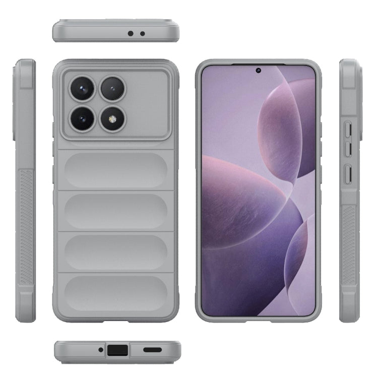 For Xiaomi Redmi K70 / K70 Pro 5G Magic Shield TPU + Flannel Phone Case(Grey) - K70 Pro Cases by PMC Jewellery | Online Shopping South Africa | PMC Jewellery | Buy Now Pay Later Mobicred