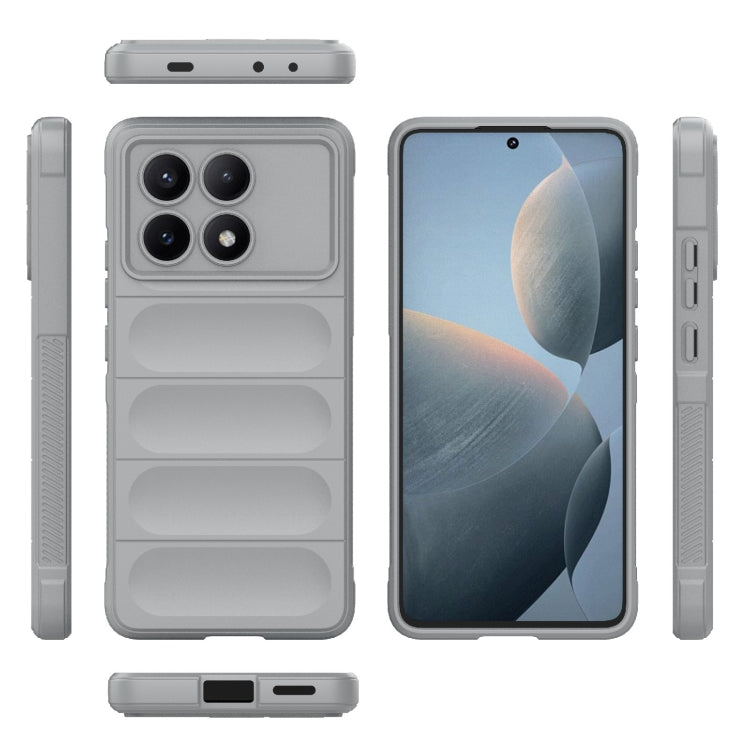 For Xiaomi Redmi K70E 5G Magic Shield TPU + Flannel Phone Case(Grey) - K70E Cases by PMC Jewellery | Online Shopping South Africa | PMC Jewellery | Buy Now Pay Later Mobicred