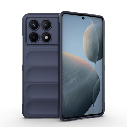 For Xiaomi Redmi K70E 5G Magic Shield TPU + Flannel Phone Case(Dark Blue) - K70E Cases by PMC Jewellery | Online Shopping South Africa | PMC Jewellery | Buy Now Pay Later Mobicred