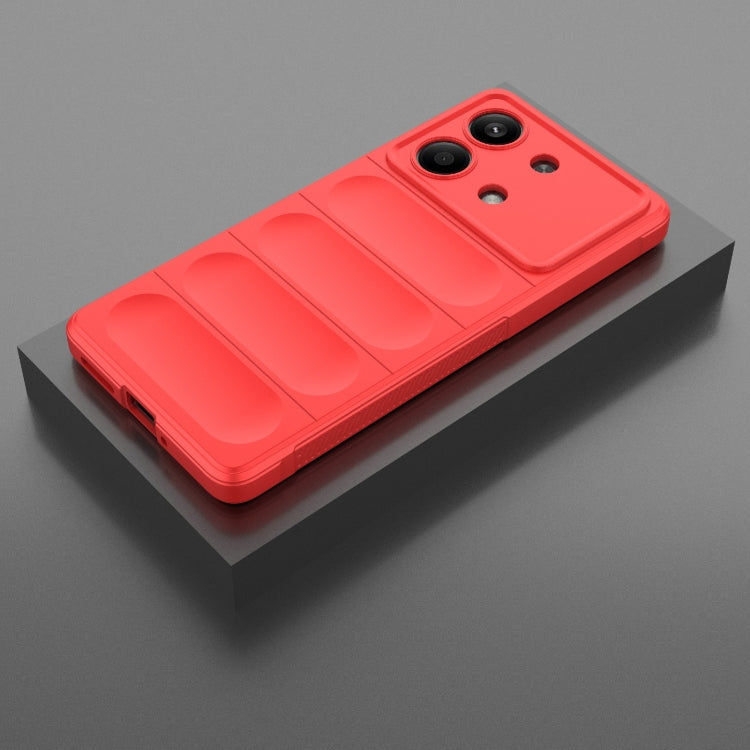 For Xiaomi Redmi Note 13R Pro 5G Magic Shield TPU + Flannel Phone Case(Red) - Xiaomi Cases by PMC Jewellery | Online Shopping South Africa | PMC Jewellery | Buy Now Pay Later Mobicred