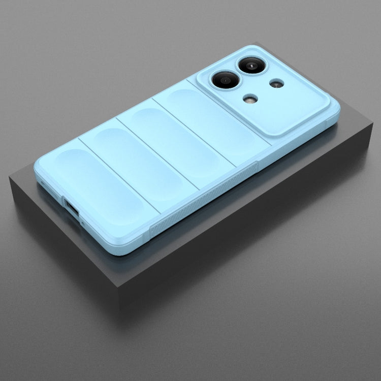 For Xiaomi Redmi Note 13R Pro 5G Magic Shield TPU + Flannel Phone Case(Light Blue) - Xiaomi Cases by PMC Jewellery | Online Shopping South Africa | PMC Jewellery | Buy Now Pay Later Mobicred