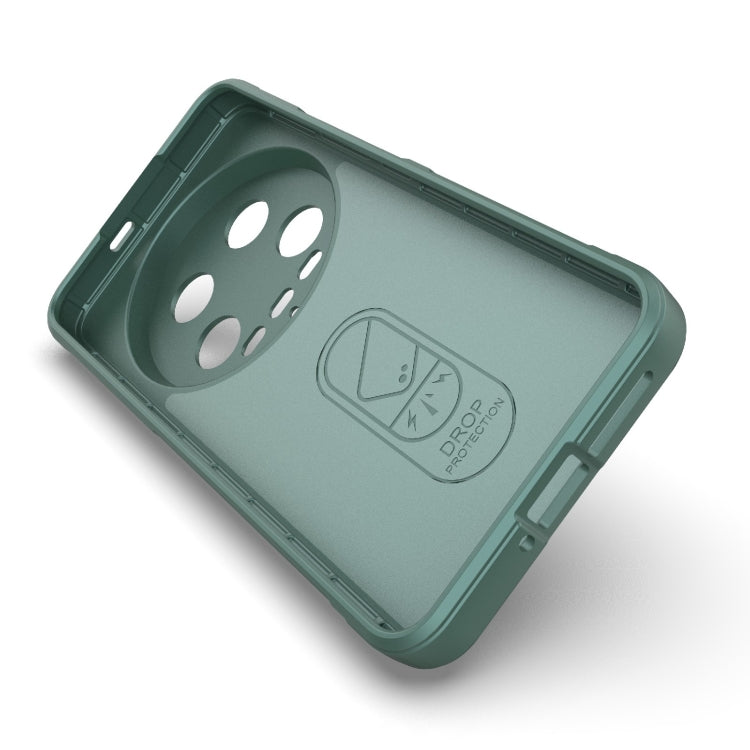 For Xiaomi 14 Ultra Magic Shield TPU + Flannel Phone Case(Dark Green) - 14 Ultra Cases by PMC Jewellery | Online Shopping South Africa | PMC Jewellery | Buy Now Pay Later Mobicred